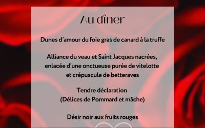 Saint Valentin : Menu spécial et Brunch gourmand